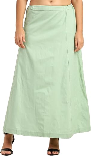 Drapewell Pure Cotton Petticoat for Saree | Soft Breathable Cotton Saree Petticoat for Women | Adjustable Drawstring Nada ...