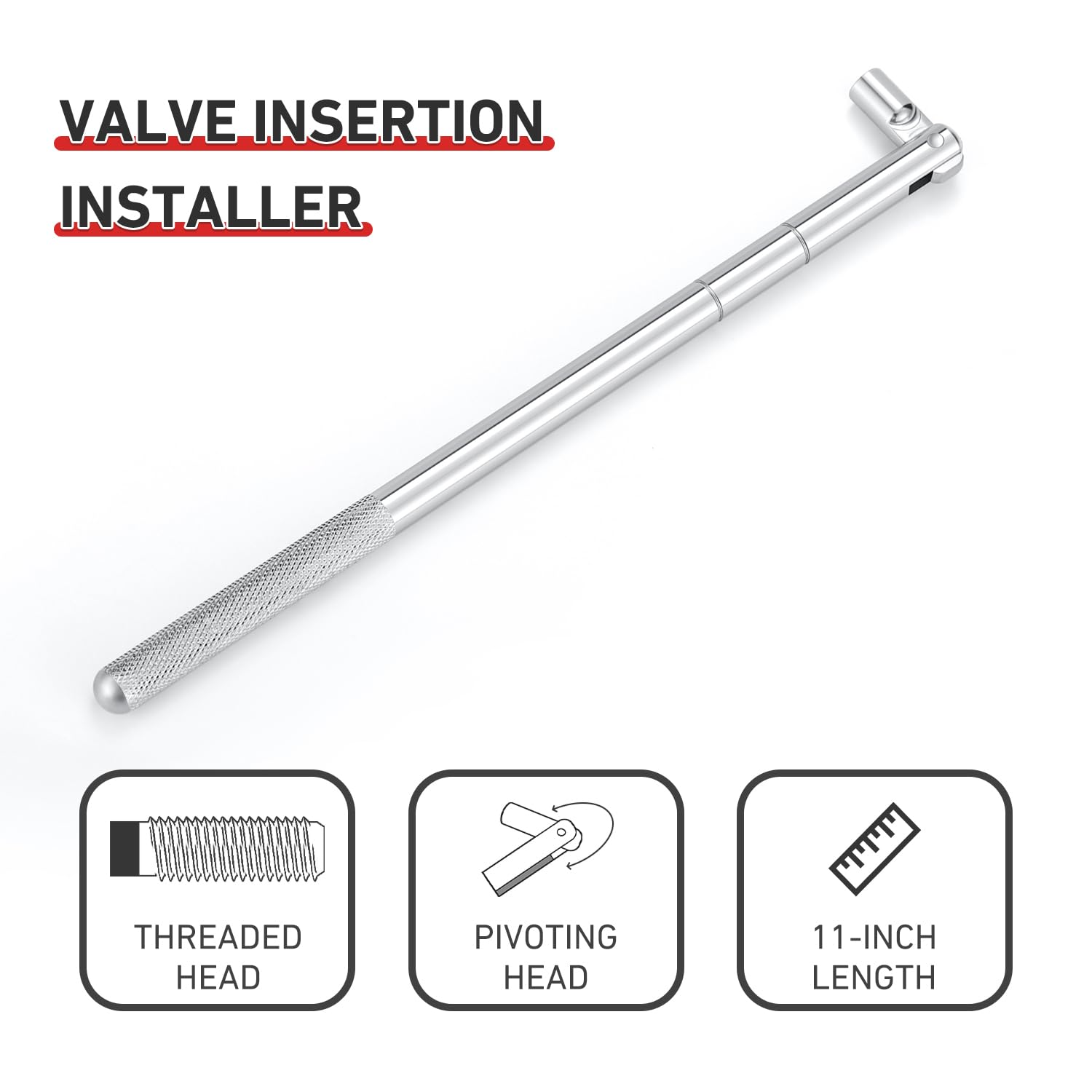 Wheel Valve Stem Set 25-Piece Tire Valve Stem Tool Set - TR412 Snap-in Valve Stems With Core Removers & Installer Tools Tire Valve Core Remover - Foto 6