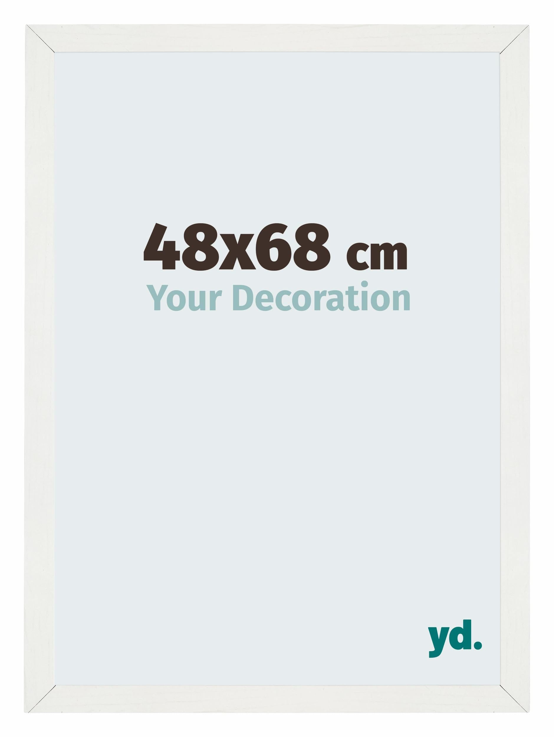 Your Decoration - Puzzle frame 48x68 - White Swept - Puzzle frame 500-1000 Pieces - MDF Photoframe - Mura