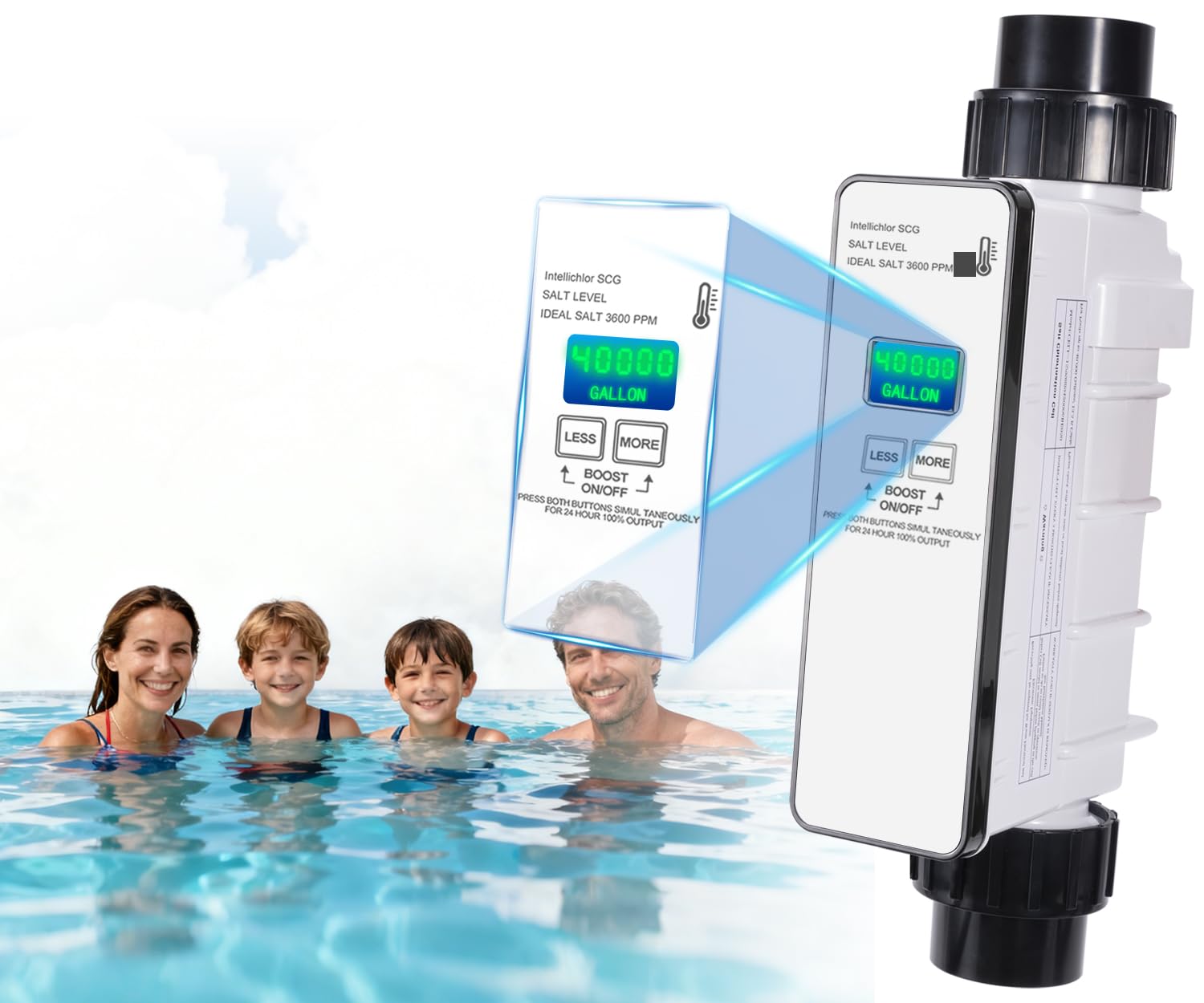 Photo 1 of IC40 Salt Cell Replacement Fit for Pentair 520555 Saltwater Pool Systems Up to 40,000 Gallons - 3-Year Warranty