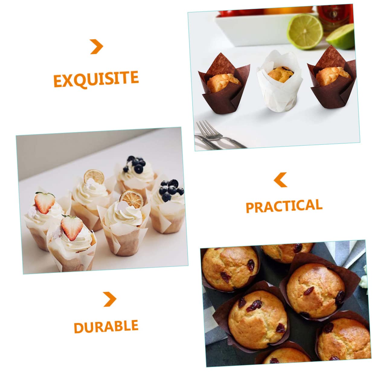 Mikinona 450 Pz torta di tulipani porta muffin fodere per muffin a tulipano tazza coppa per torte Capsula per fodere per dolci teglia a o pirottini per cupcake Carta