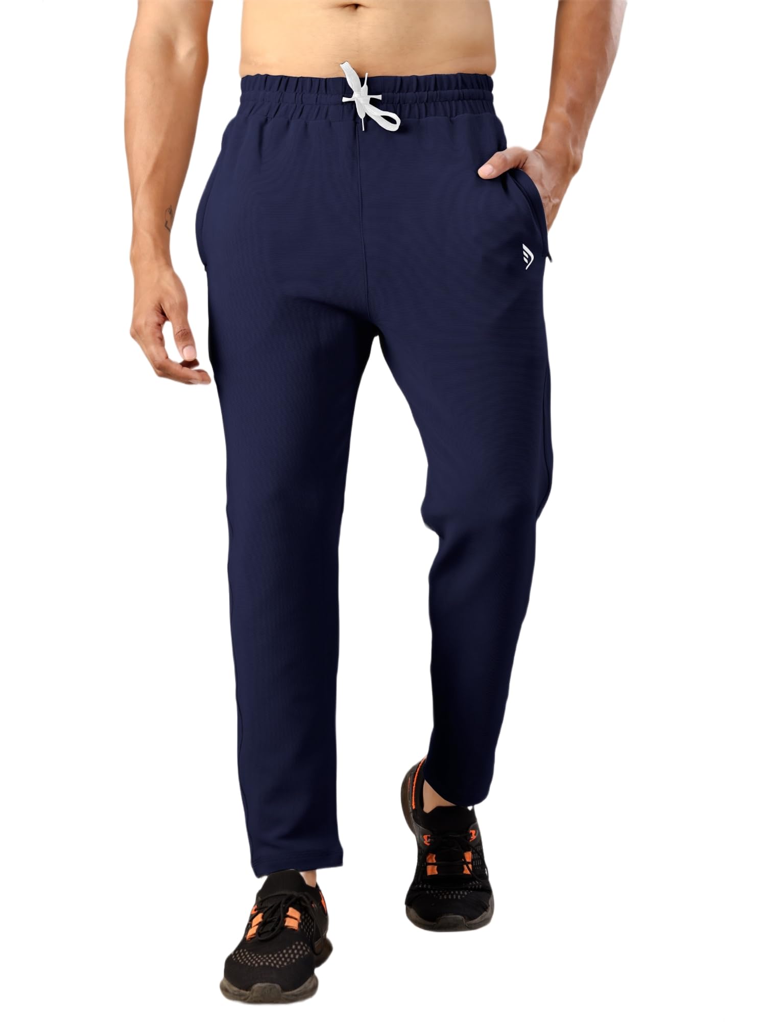 Men's Solid Regular Fit Stretchable Moisture-Wicking Athletic Track Pants-picture-58