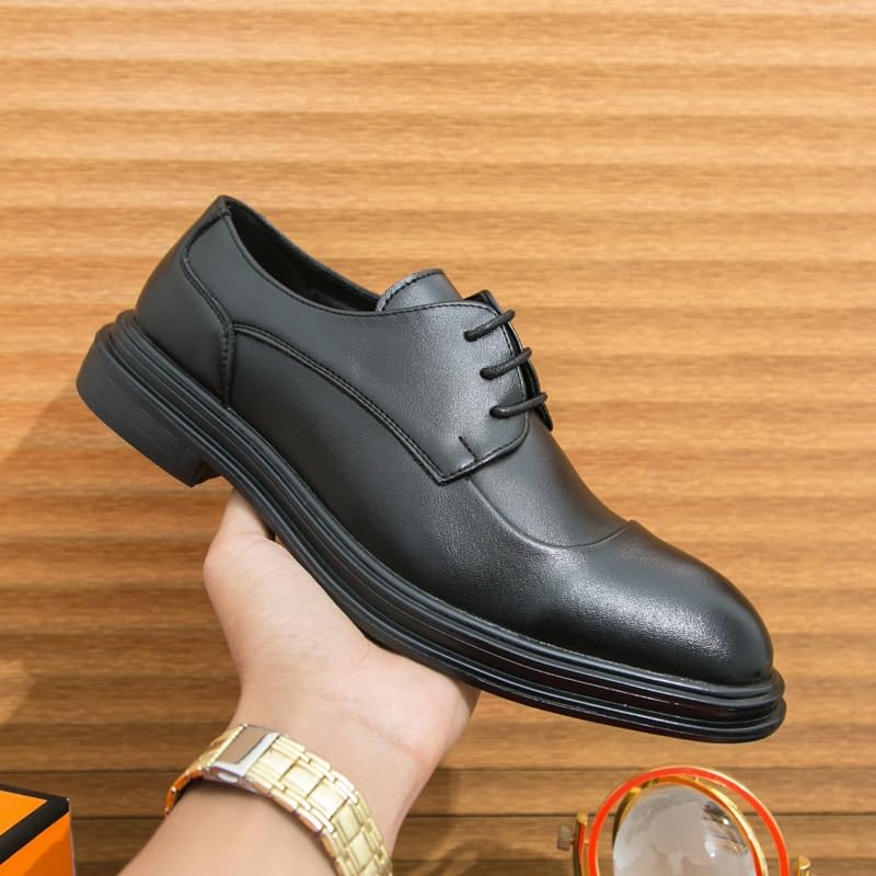 Men's Dress Shoes Formal Business Classic Lace Up Wingtip Oxford Shoes Pointed Toe Rubber Sole Non Slip Low Top Casual2