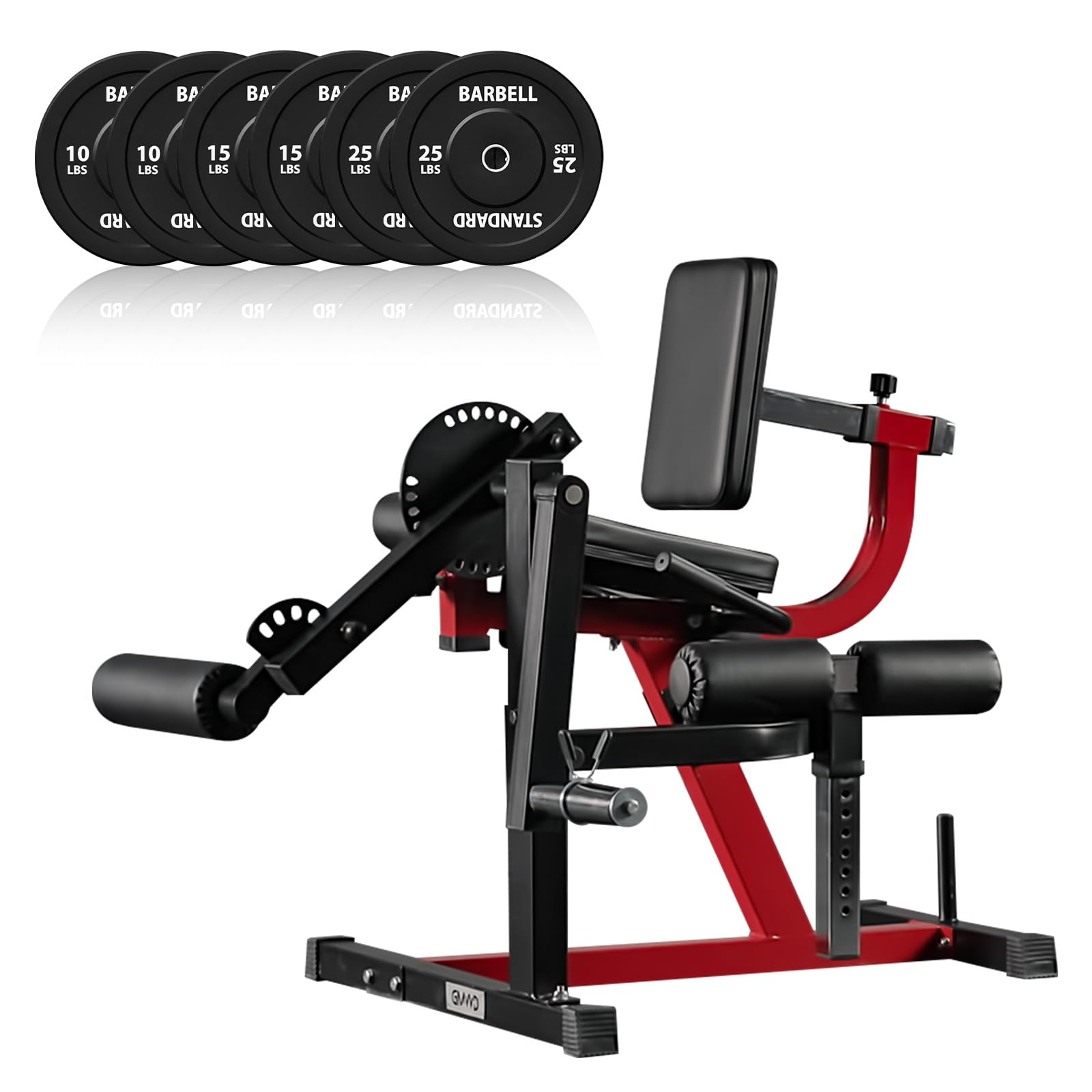 GMWD Leg Extension and Curl Machine, Lower Body Special Leg Machine, Adjustable Leg Exercise Bench with Plate Loaded, Leg Rotary Extension for Thigh, Home Gym Weight Machine