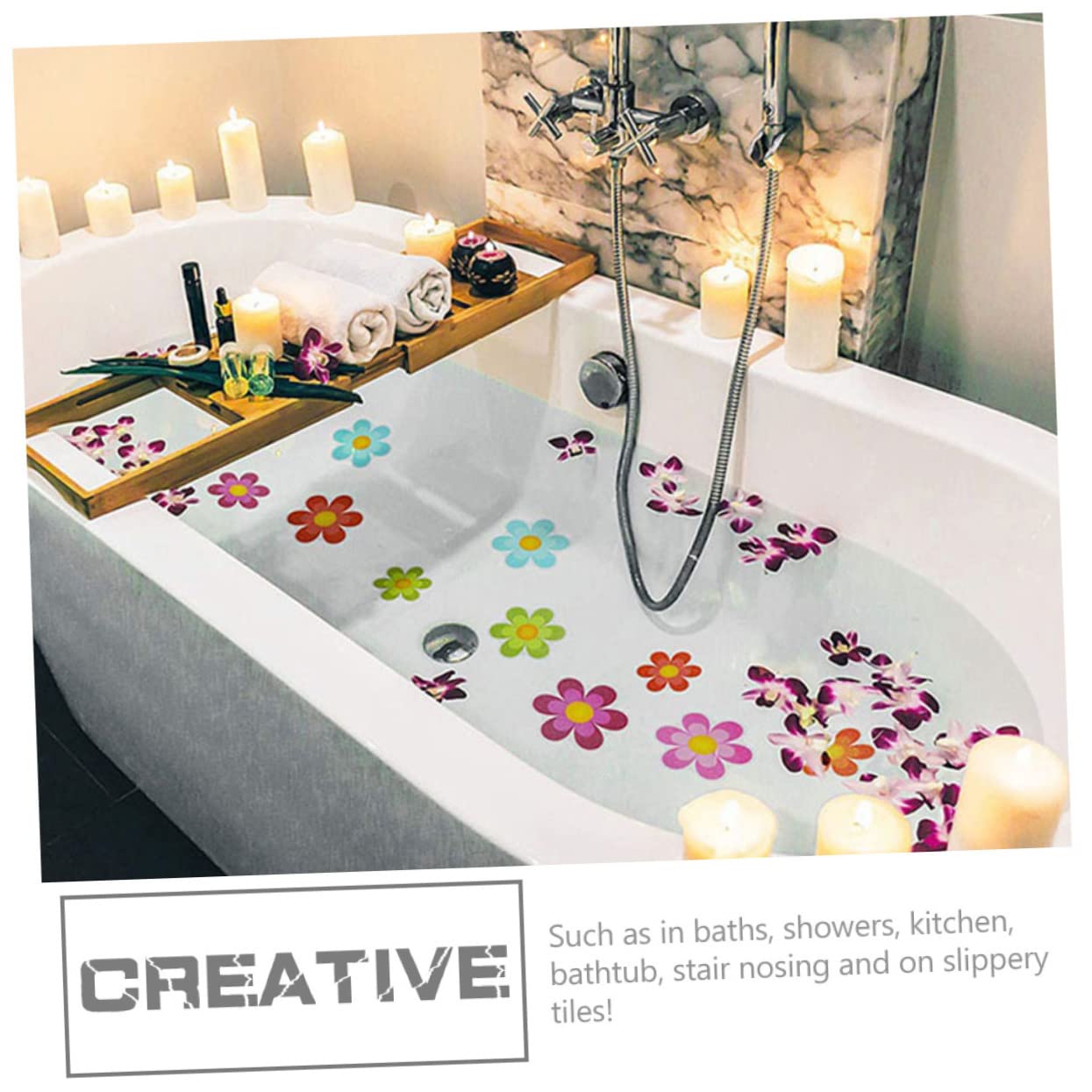 Ciieeo 4 Sätze Anti-Rutsch-Aufkleber für Blumen Dschungel Badewanne Badespielzeug Anti -Slip Beleg wandsticker Badezimmer wandtattoo für Badezimmer Bad Aufkleber Wannenaufkleber PVC