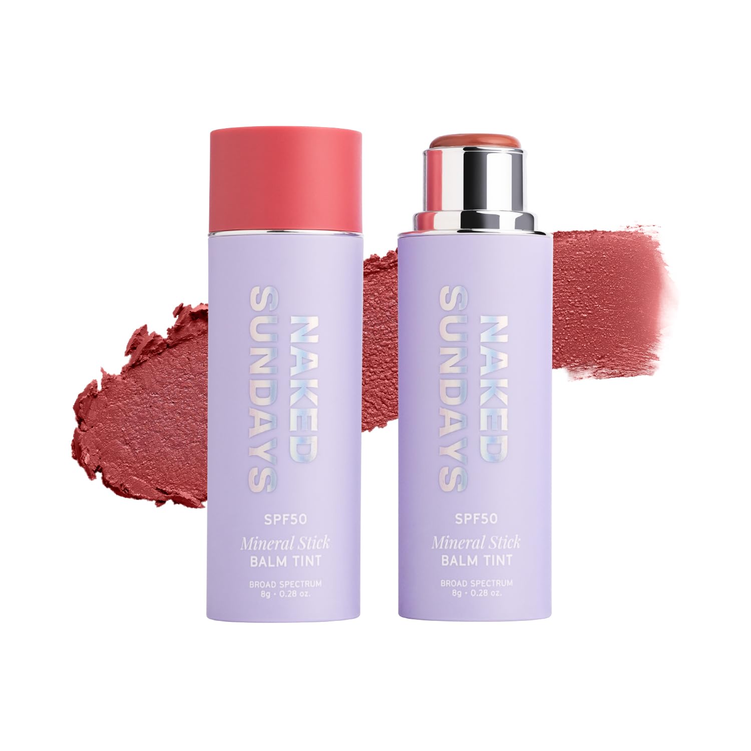 SPF 50 Glow Balm – Peptide-Infused Multi-Tasking Blush Stick for Cheeks, Lips & Eyes – Broad Spectrum Zinc Oxide Blush Sunscreen – 8g (Dusty Rose)