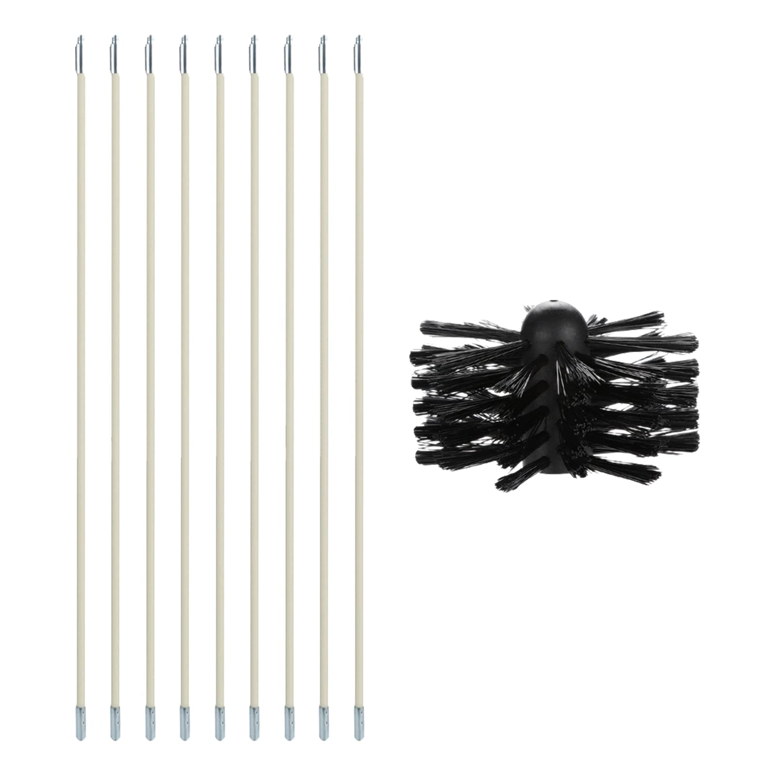 Buy Daseey Chimney Cleaning Brush Kit 9PCS Poles with Nylon Brush Head