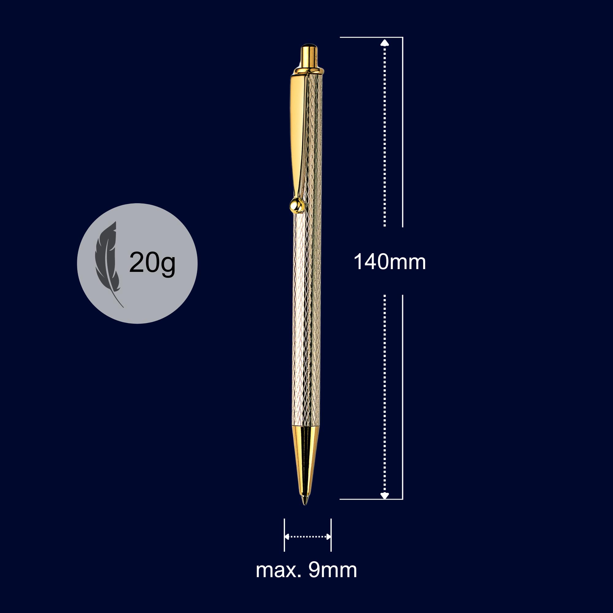 NYLOE - Penna a sfera con pulsante - Personalizzabile - per Lei - Argento Massiccio 925 - Dettagli dorati - Ricaricabile - Eleganza Artigianale - laurea gadget- Made in Italy