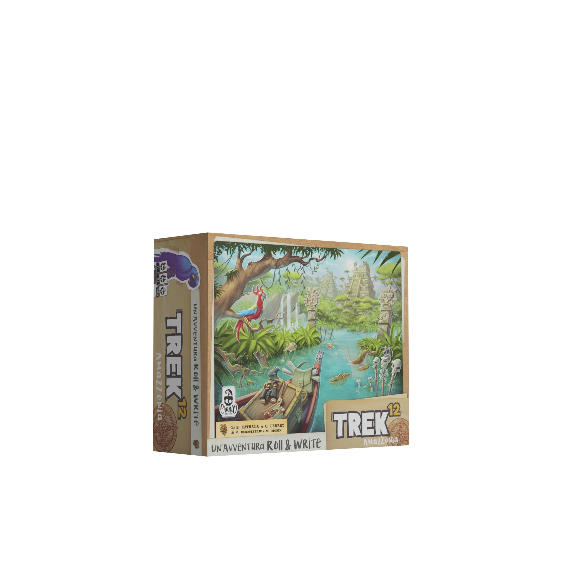 Cranio Creations - Trek 12 Amazon, A Roll & Write Discovering The Amazon Forest, Italian Edition