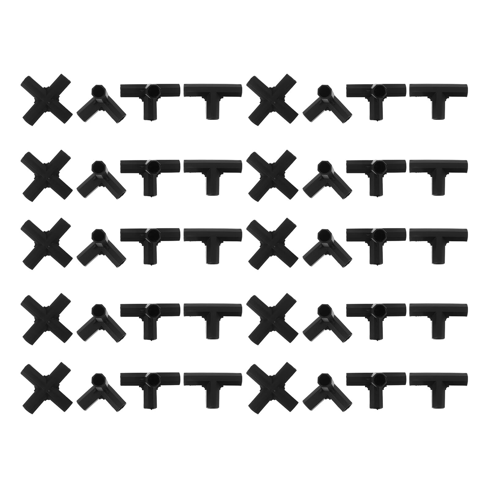 Connecteurs de serrage en plastique noir 11 mm indispensables pour structure de jardin