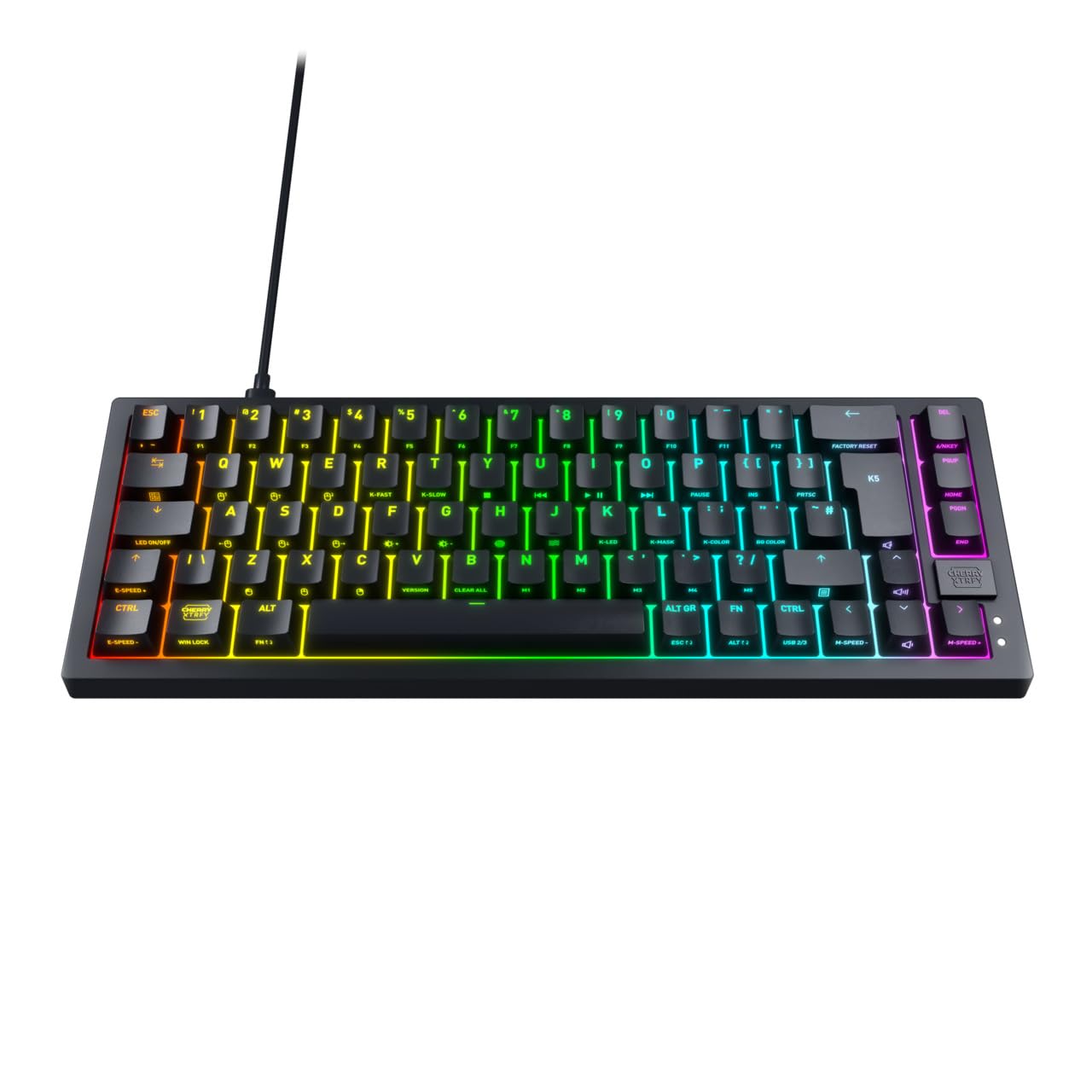 【新品／8000円オフ】CHERRY XTRFY K5V2ゲーミングキーボード Amazon | CHERRY XTRFY CX-K5V2-RGB-CPT-BLACK-R-US ゲーミング