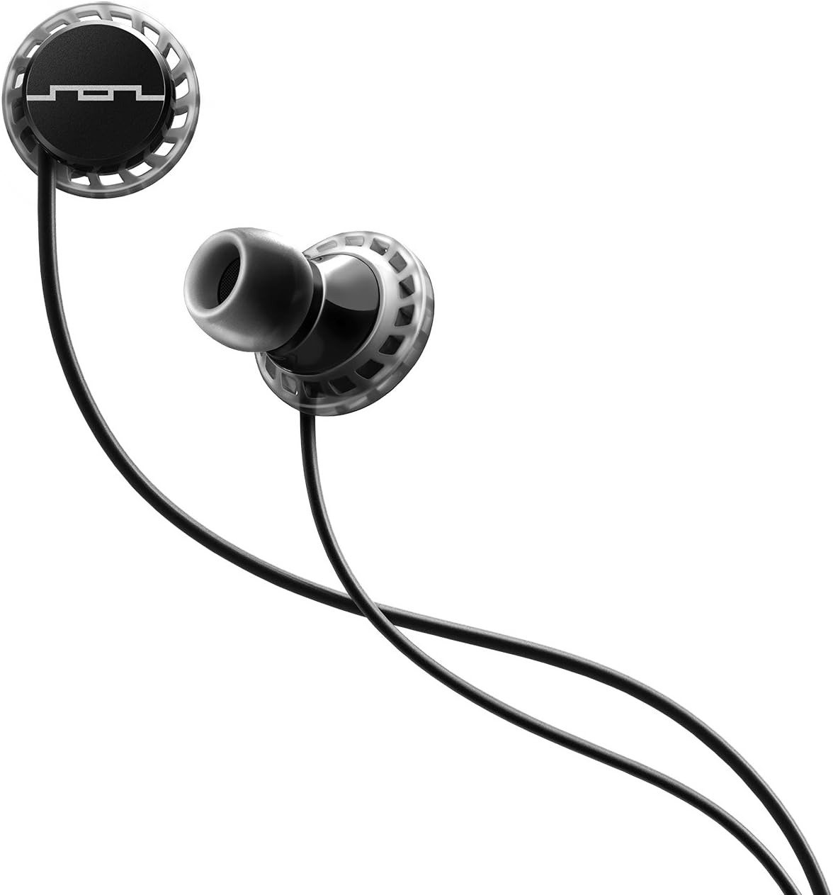 SOL REPUBLIC Relays Sport Wired 1-Button In-Ear Headphones, Android Compatible, Secure Fit For Workouts, Won't Fall Out, In-Ear Noise Isolation, 4 Ear Tip Sizes, Great For Calls, 1152-31 Black