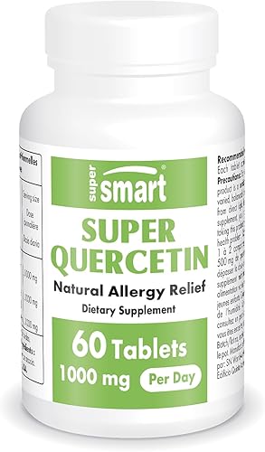 Supersmart - Super Quercetina 1000 mg por día (QU995 patentado) - Suplemento de quercetina de alta pureza - Bioflavonoides naturales | Sin OMG y sin