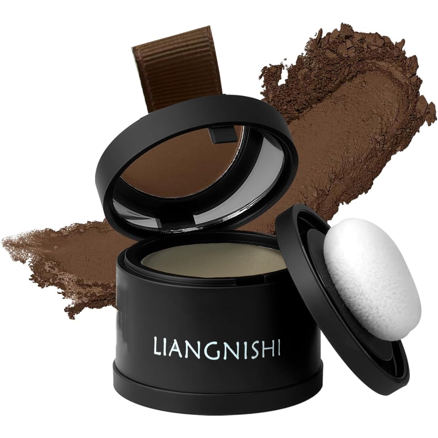 HIHIDAYhairline powder for women Instantly Conceals Hair Loss, Hair Toppers, Root Cover Up, Fuller Looking Hair, for Women & Men, Hair Fibers for Thinning Hair (Coffee Brown)