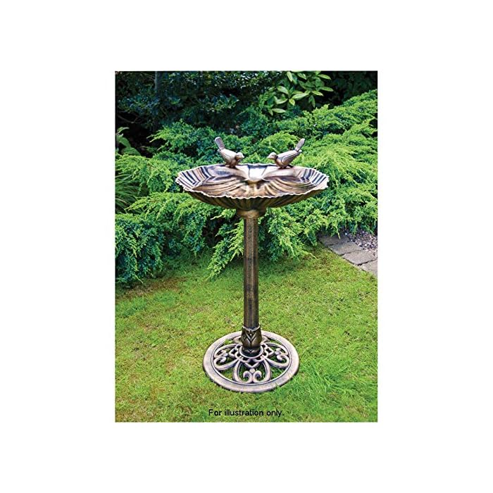 Buy spot on dealz® Bronze Effect Traditional Outdoor Garden Bird Bath