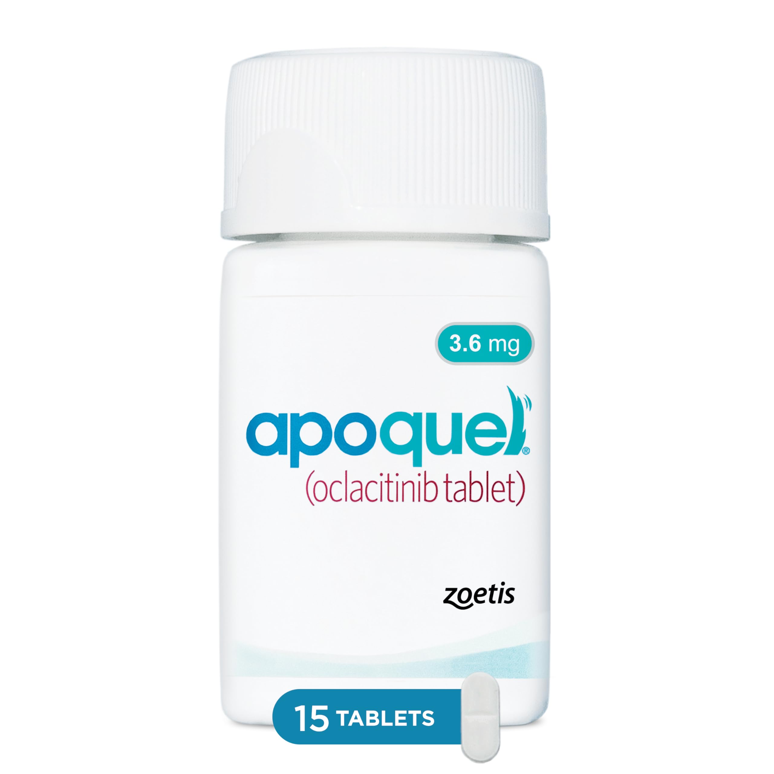 Apoquel (oclacitinib Tablet) for Dogs, 3.6 mg, 15 Tablets