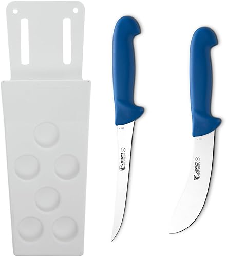 Miniatura 1 de Jero P3 - Combo de procesamiento de carne - Vaina, cuchillo deshuesador y cuchillo para desollar - Cuchillos fabricados en Portugal - Cuchillos de