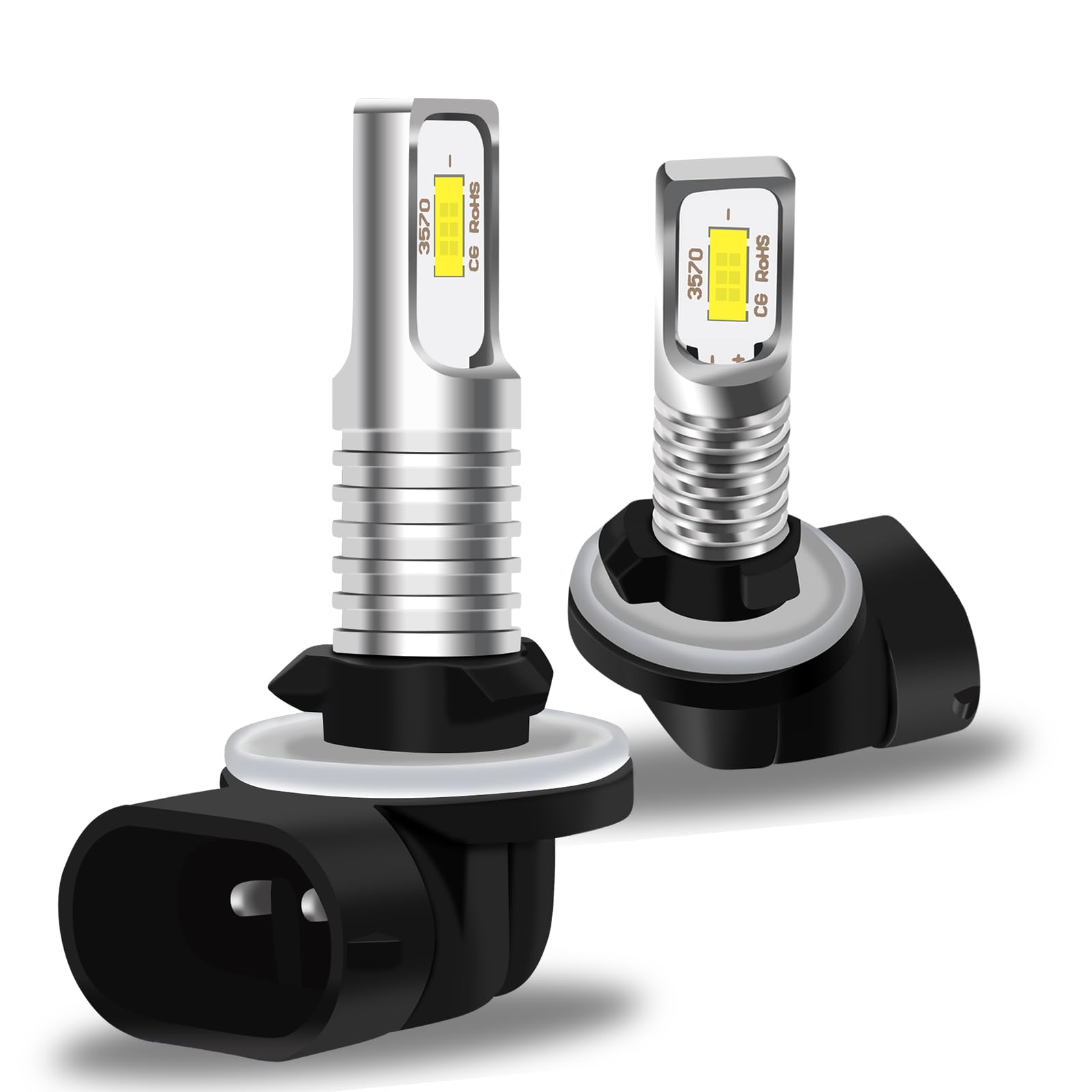 Dechiramo Compatible for Polaris Ranger 400 500 570 700 800 900 bulbs,881,862,886,894 896 Fog Light Bulbs,Compatible for Polaris Ranger ATV UTV Accessories,6500K White light, Plug and Play,2-Pack