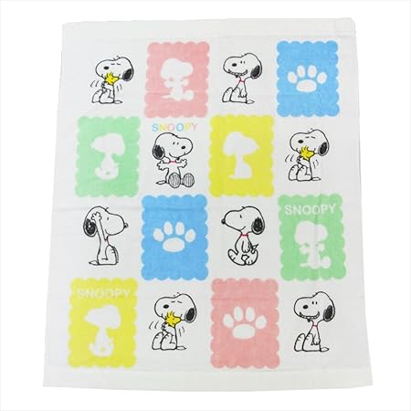 Amazon Co Jp リビング ベビー用タオルケット 80 100cm スヌーピー Spパステル 日本製 ホワイト 70 ホーム キッチン