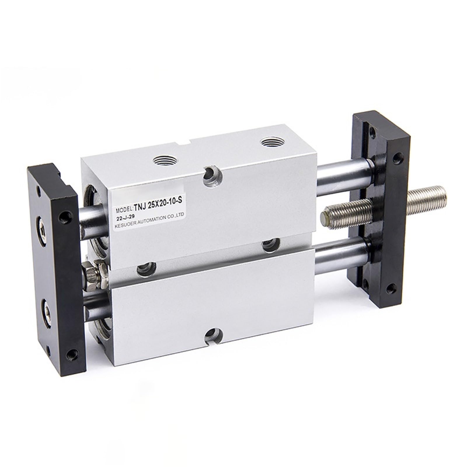 Vérin pneumatique TNJ10 double tige anti-torsion à course réglable