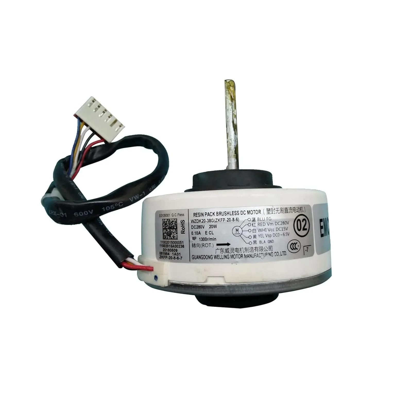 Klimaanlagenmotor WZDK20-38G ZKFP-20-8-6 DC Bürstenloser Lüftermotor, 20 W Inverter-Klimaanlage Bürstenloser DC-Motor