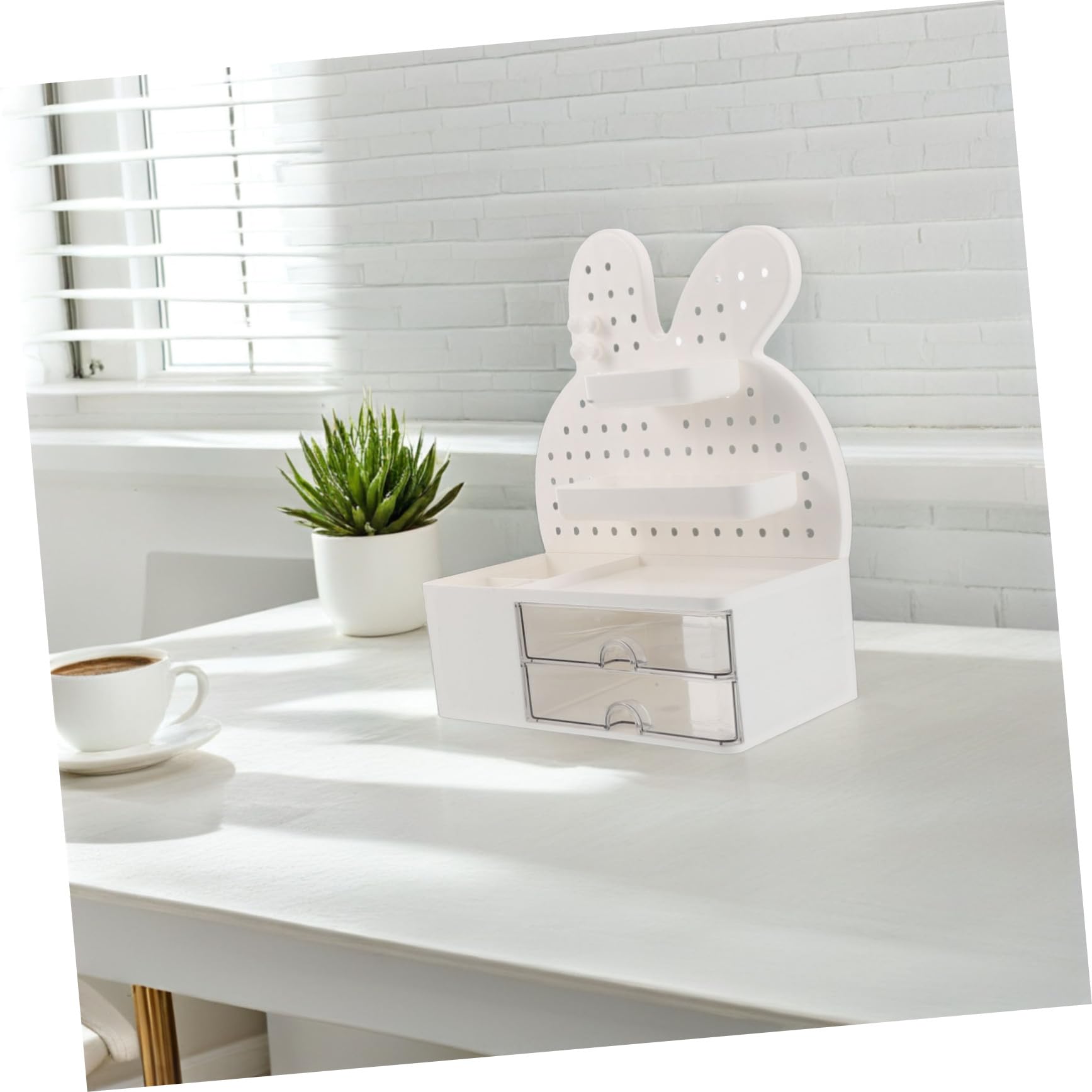 PRETYZOOM Organizador Multiusos Escritorio Almacenamiento Tablero Perforado Cajones Papelería