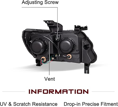 Miniatura 3 de JSBOYAT Conjunto de faros halógenos para Chevy Colorado 2015-2022 de 4 puertas extra  Modelos de cabina doble para el lado del conductor y del