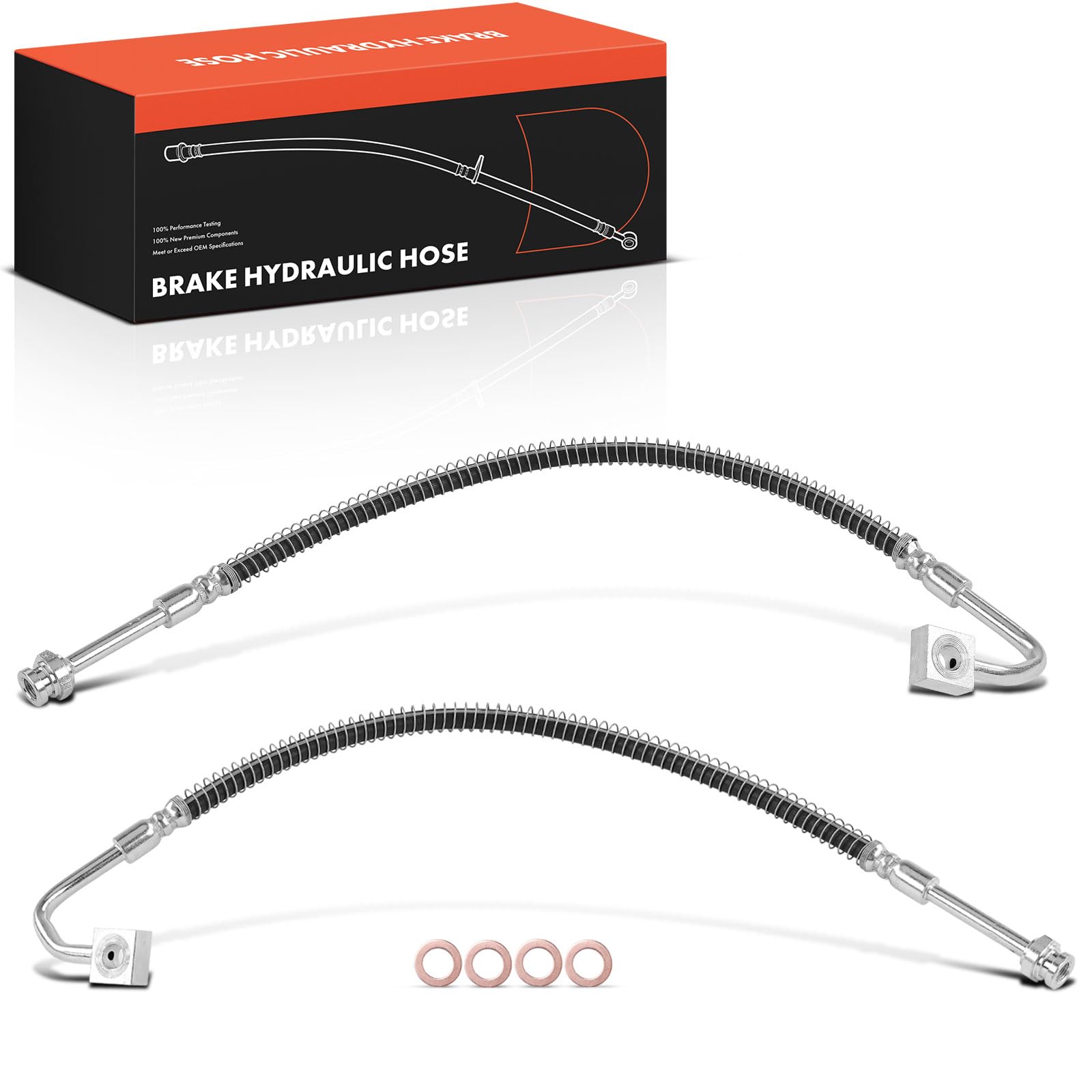 Frankberg 2 mangueras de freno delanteras 0K01143810B | Compatible con: SUV Sportage K00, SUV Retona cerrado FK