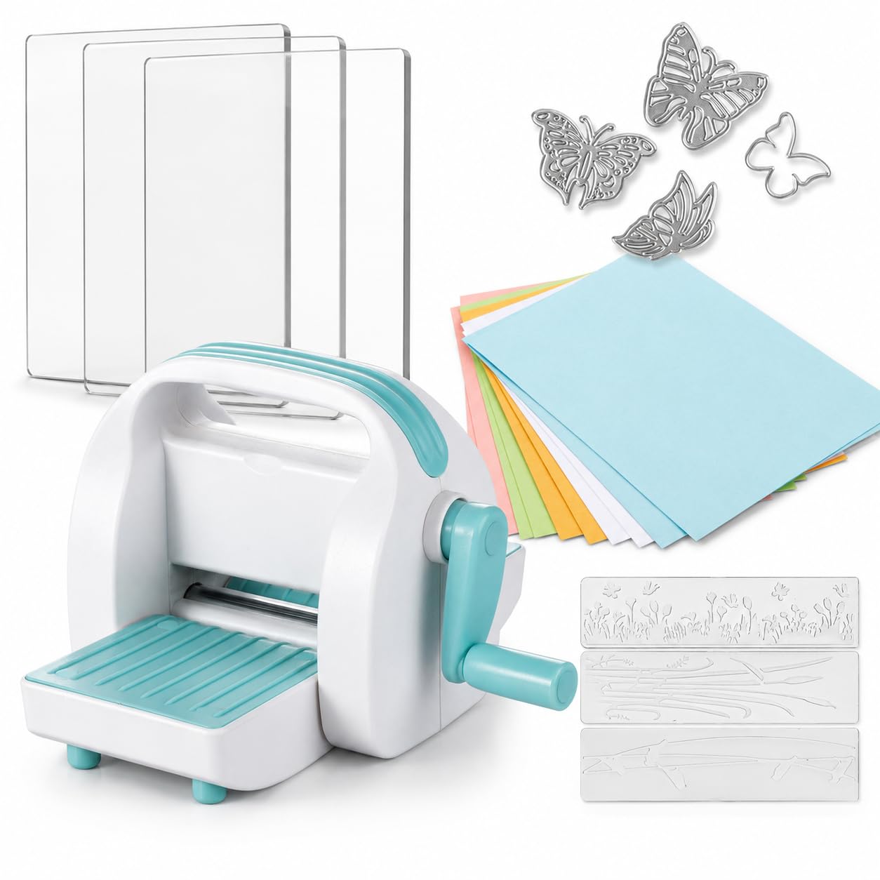 CraftGenes Mini machine de découpe, machine de gaufrage de 7,6 cm pour scrapbooking et fabrication de cartes, fente d'alimentation – Outil de bricolage compact pour travaux manuels en papier