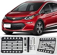 Vista 2 de Para Chevrolet Bolt EV 2017 en adelante - Soporte de reubicación de montaje de placa de matrícula con gancho de remolque para parachoques delantero