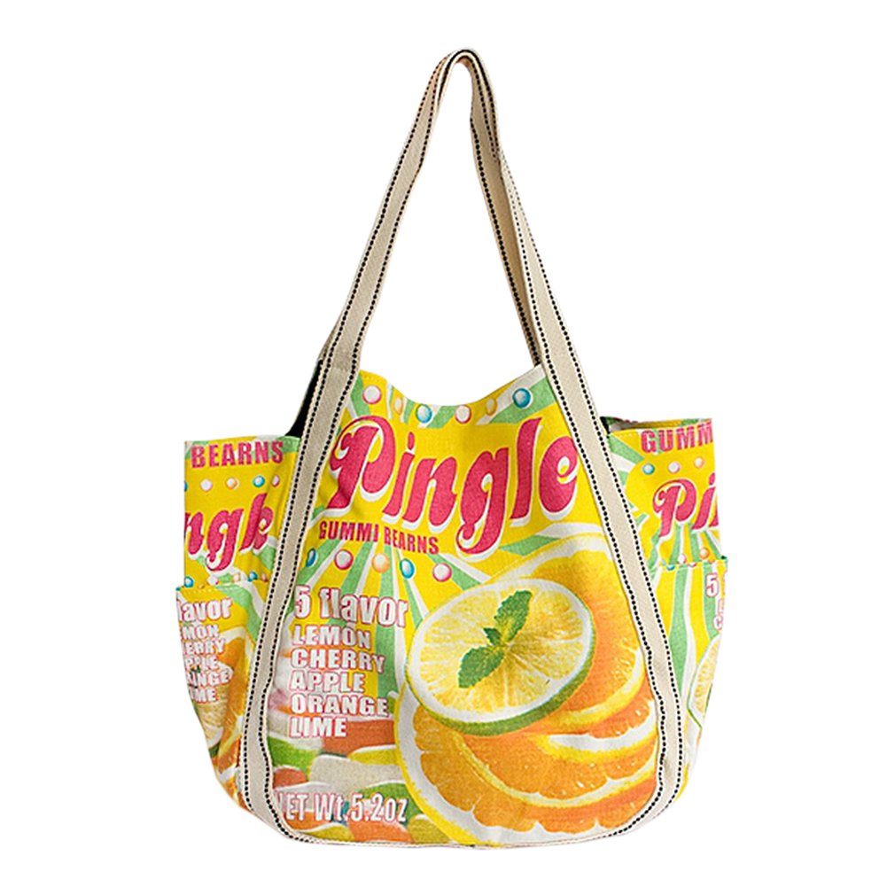 [Pingle] Canvas Shoulder Tote Bag