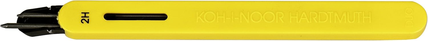 Koh-I-Noor 2H Duette Graphite Lead, 2mm x 120mm, Includes Container, Pack of 2 (2200D.2H)