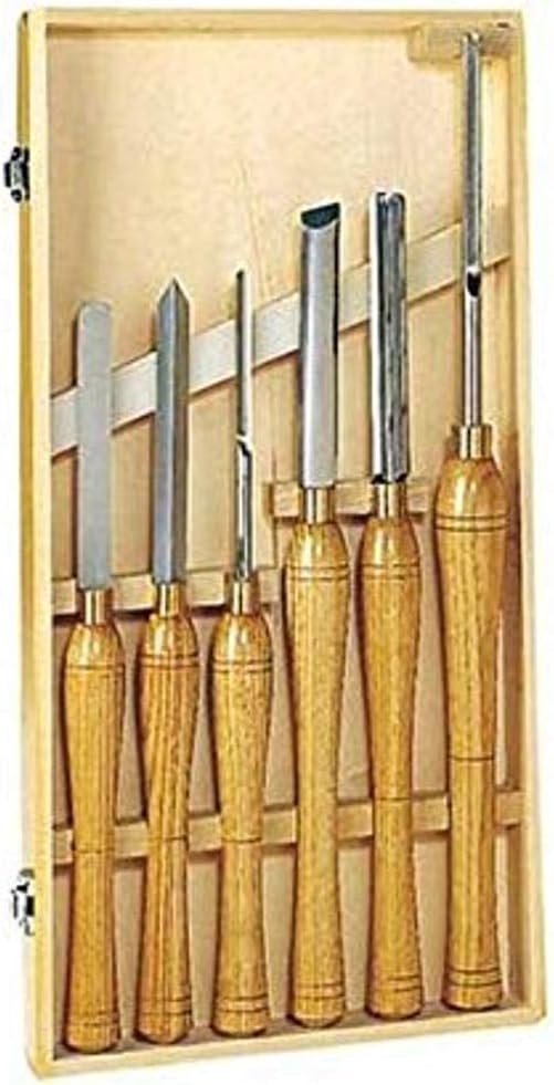 PSI Woodworking LCSIXW Lathe Woodturning 6pc HSS Chisel Set