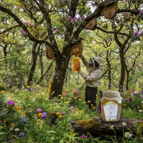 Image of The Jungle Honey Wildflower Honey | Raw 100% Pure & Natural | Produced By Forest Bees Of Jammu & Kashmir | Raw, Unprocessed, Unheated | Raw Honey - 250g