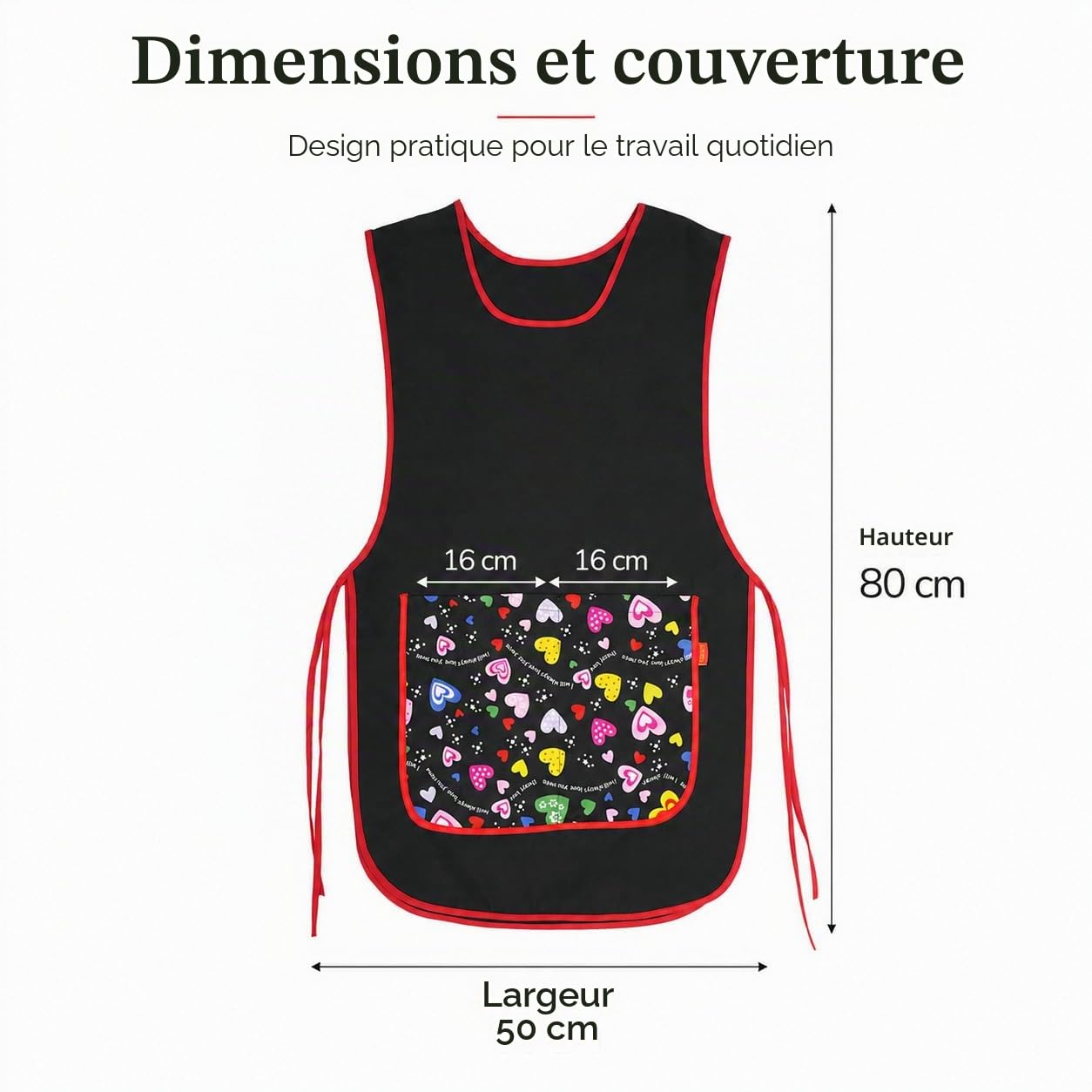 Etrexonline Tablier universel avec poches pour barbecue, cuisine, nettoyage, hôtellerie, fruits et travail - Uniforme de travail confortable et efficace