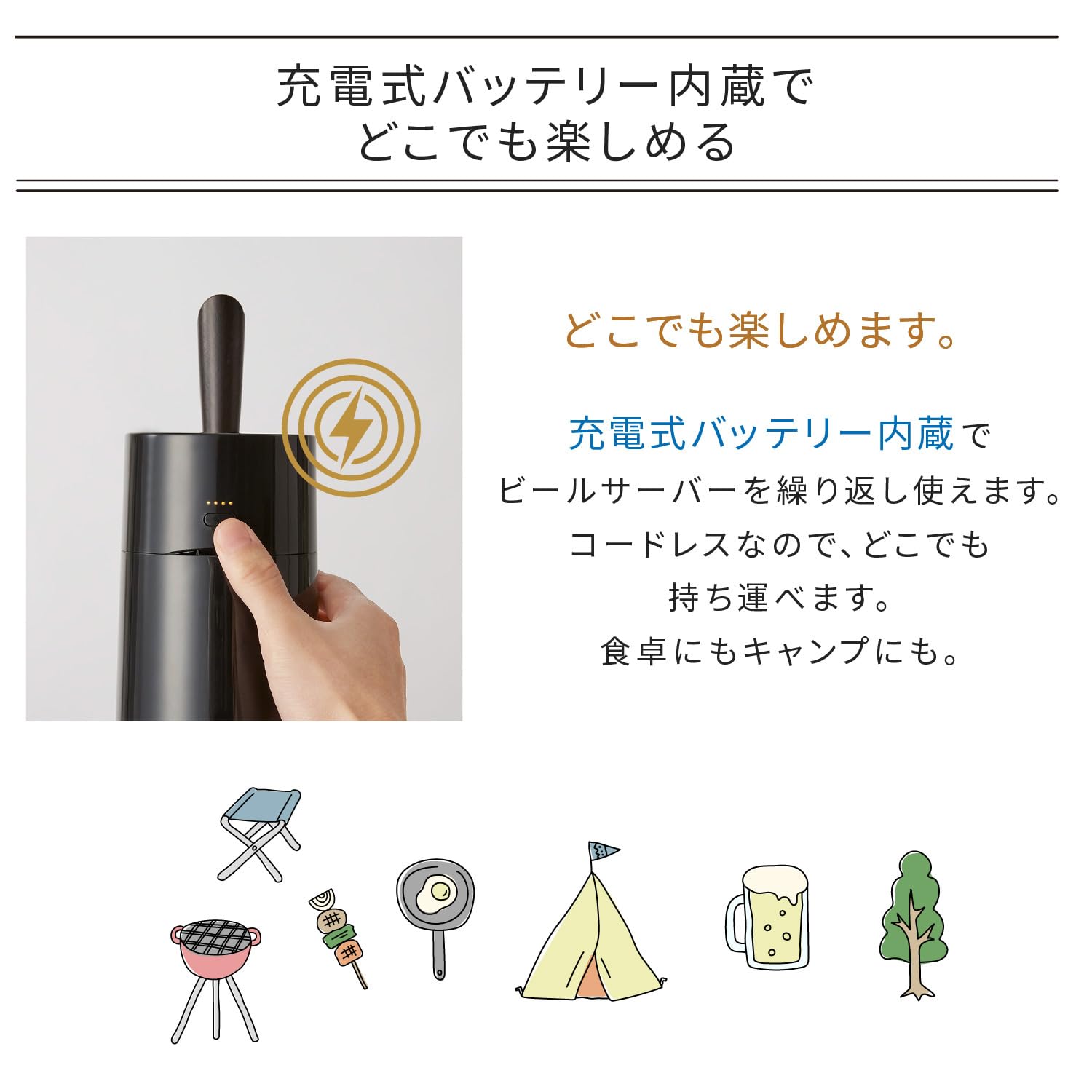 Amazon | GH-BEERST-BK スタンドビールサーバー ブラック 超音波式
