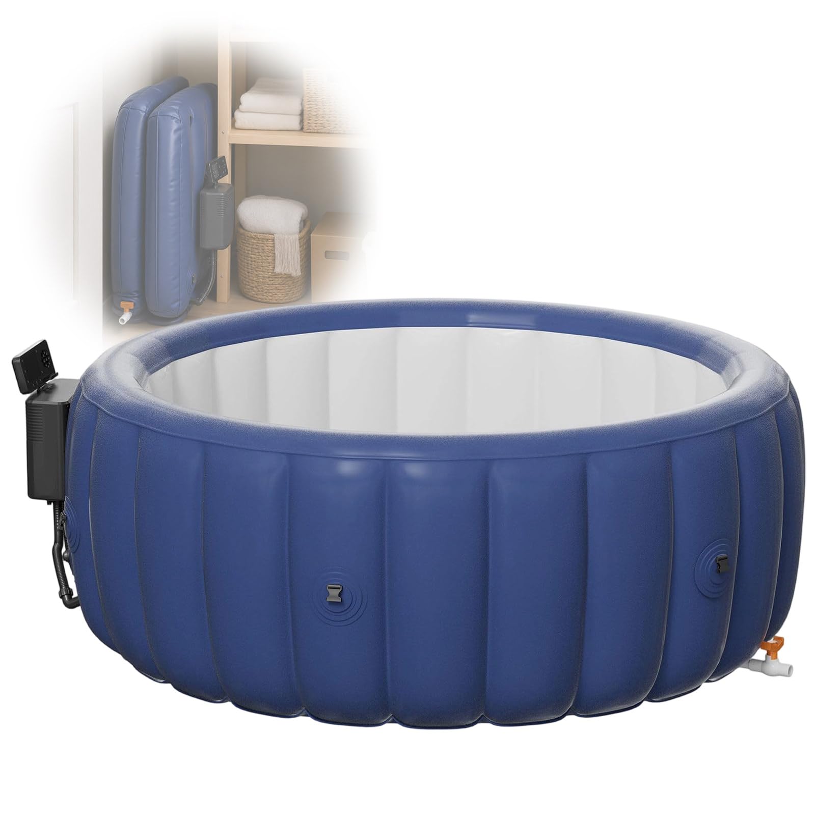Vasca idromassaggio Gonfiabile, Spa Piscina per Interni ed Esterni Resistente all'Inverno, Controllo Digitale della Temperatura, Vasca a Tenuta stagna, per Il Relax Muscolare
