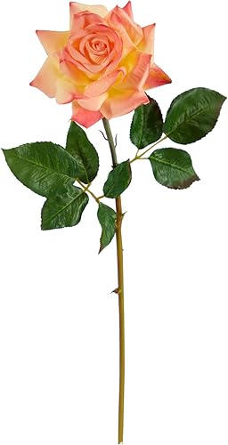 Miniatura 1 de Nearly Natural 20 pulgadas. Flor artificial de rosa (juego de 6)