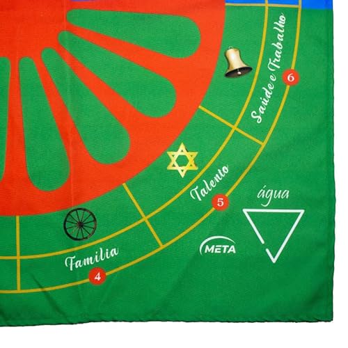 META ATACADO, Toalha Tarot Tecido Exú Bandeira Cigana 70cm- Escolha Modelo Cor:Toalha Bandeira Cigan