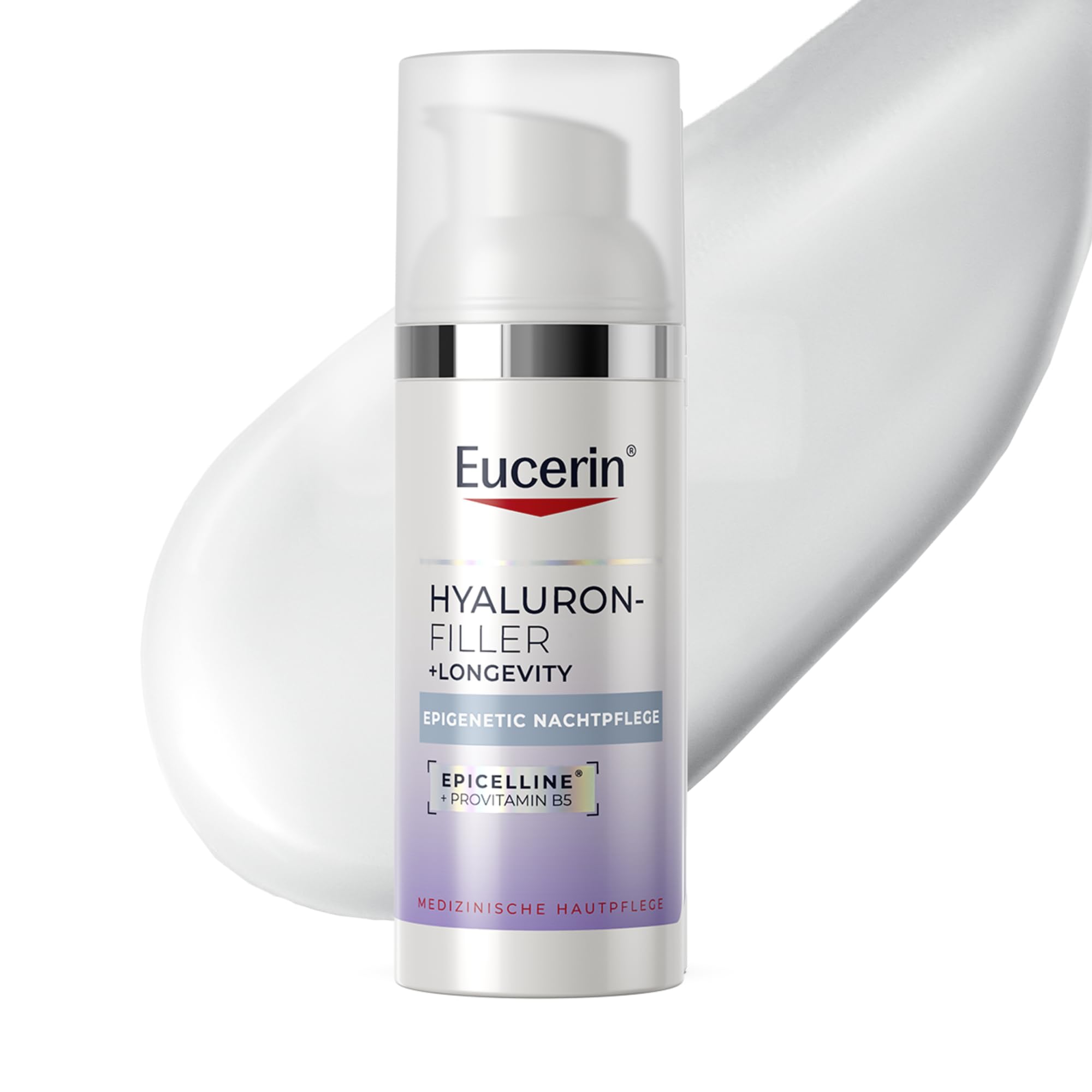 Eucerin Hyaluron-Filler +Longevity Epigenetic Tagespflege LSF 30, 50 ml | Korrigiert sichtbare Zeichen der Hautalterung, reduziert effektiv Falten, mit Hyaluronsäure und Epicelline