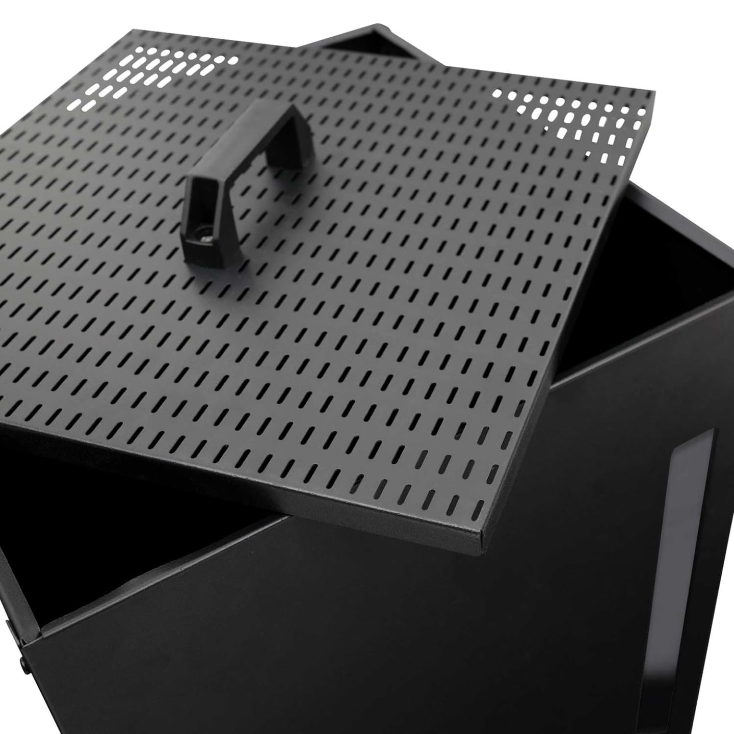 IDMarket - Depósito de gránulos 45 kg Negro Almacenaje de pellets 36 x 36 x 76 cm