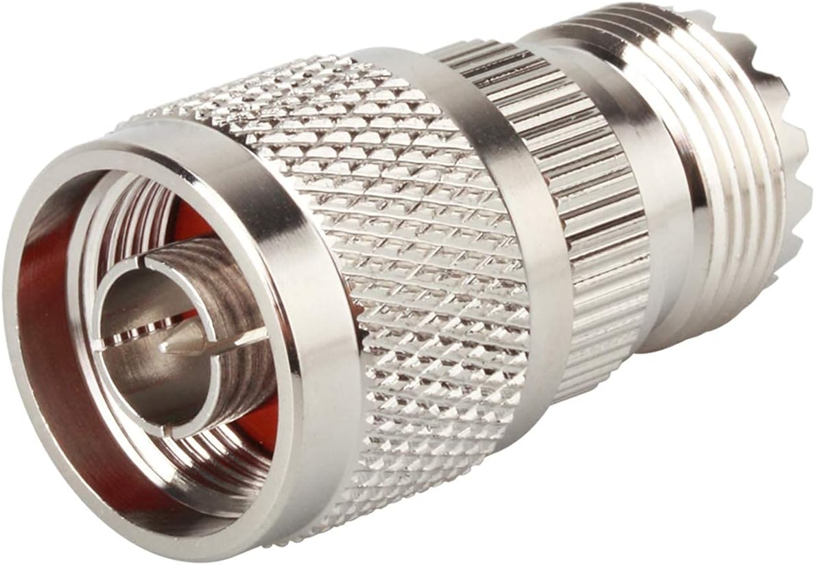 Best Promo GiMiLiNK N Male to UHF Female Adapter (2-Pack), PL-259 SO-239 Female to N Type Changer Adapter Coaxial Connector Converter Low Loss