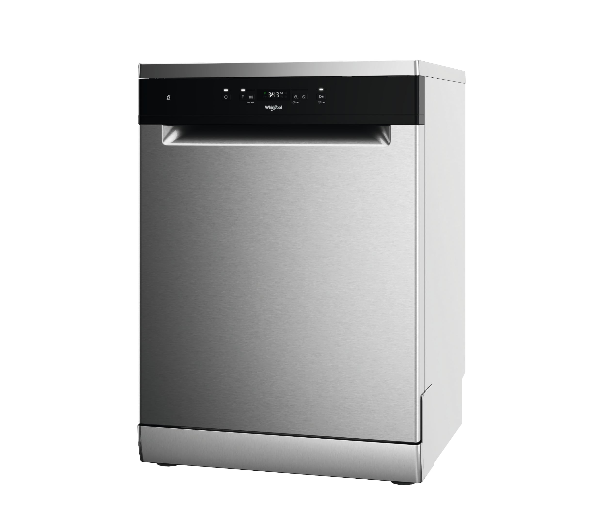 Whirlpool WH4FFA14BN6X - zmywarka wolnostojąca, 14 koców, klasa A, 6. zmysł, wielostrefowy, trzeci kosz, NaturalDry