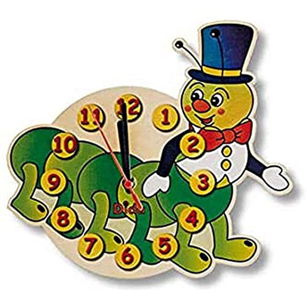 Dida - Bruco, Orologio Da Parete Per Bambini Con Animali In Legno, Arreda E Rallegra La Cameretta Dei Bimbi E Ogni Ambiente Della Casa, Prodotto Made In Italy - 4