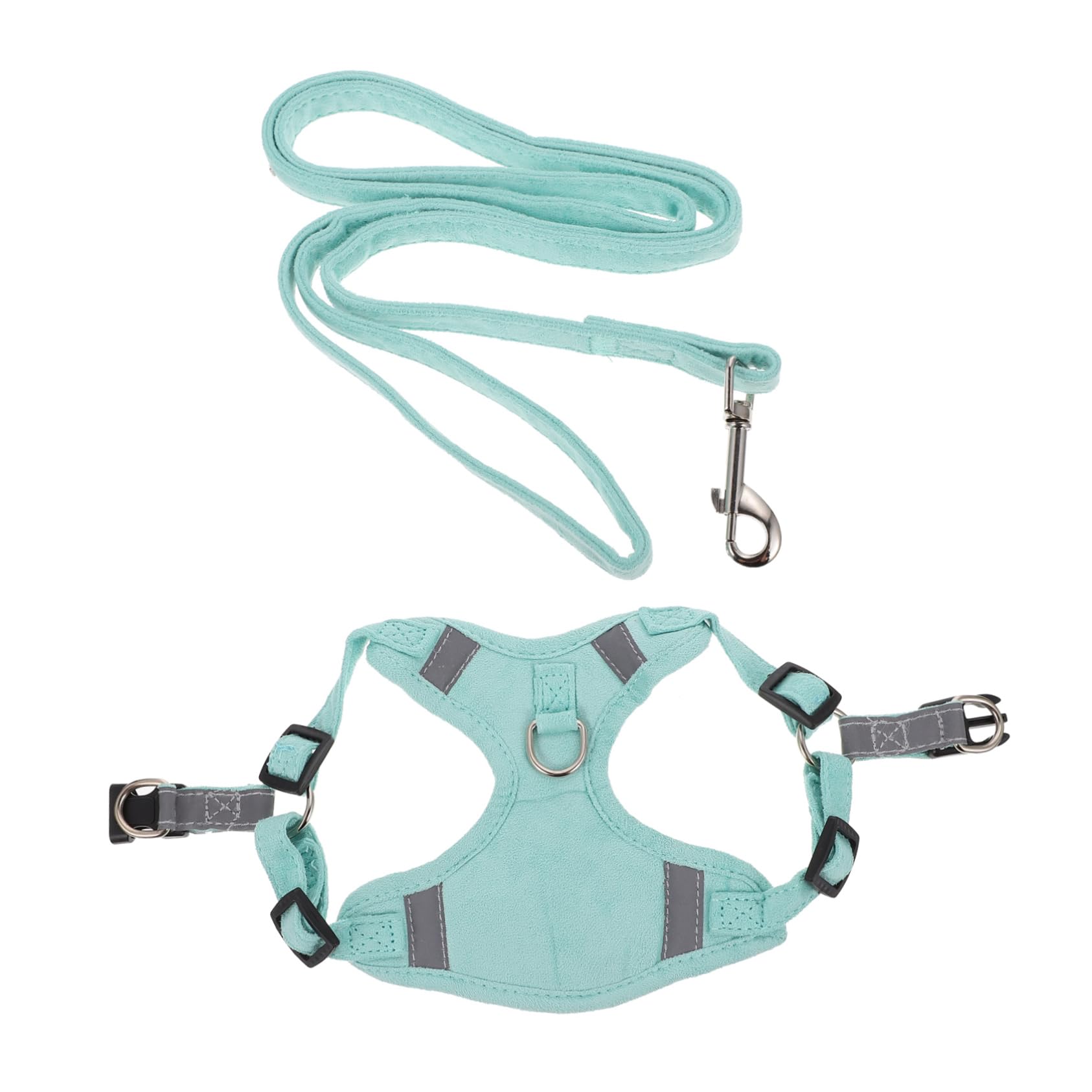 Toddmomy Pet Harness Leash Traction Rope Reflective Vest Kit 1.2m Length for Cats