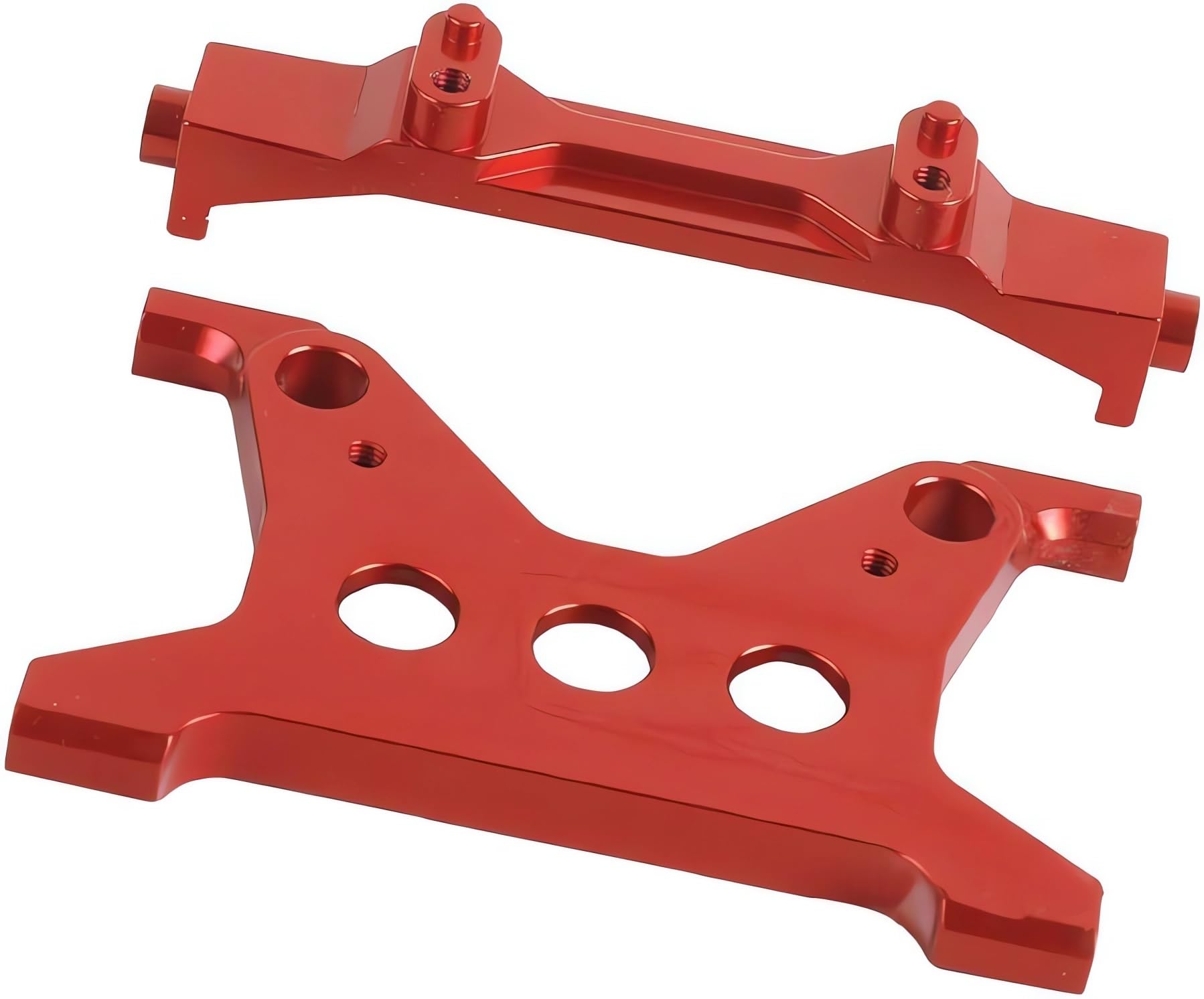 ZIJOT Aluminum Alloy Battery Tray Bracket Mounts for 1/10 Axial SCX10 III AXI03007 RC Crawler Car Upgrades Parts (Red)