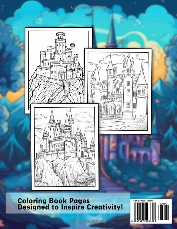Miniatura 2 de Magnificent Castle Coloring Book Magnificent Castles of Medieval Royalty Ready for Your Crayons