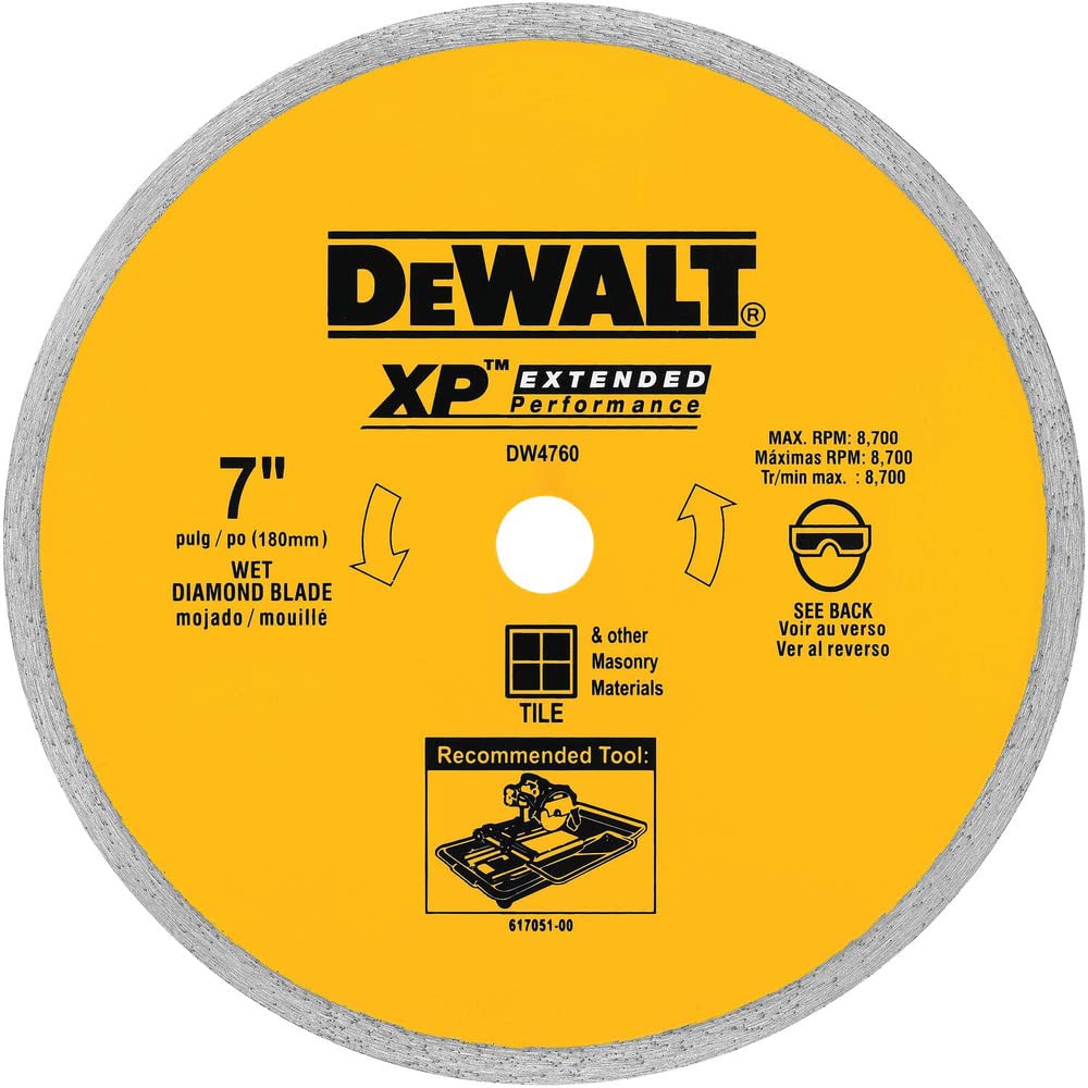 Dewalt dw4760 Bluetooth Nassschnitt schneidbelag Sägeblatt mit 5/8 ARBOR für Keramik oder Kacheln