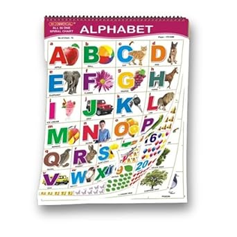 SHINI LIFESTYLE | Just Write Spiral Learning Chart for Children | Alphabets, Numbers, Animals & More