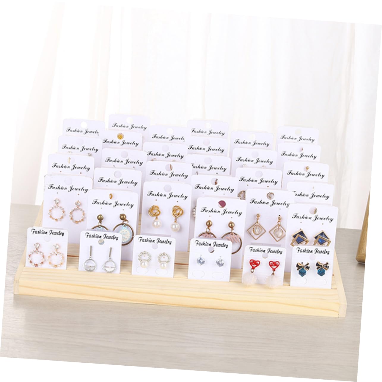 Healeved Espositore Per Orecchini in Legno Orecchini Toeletta Espositore Per Scrivania